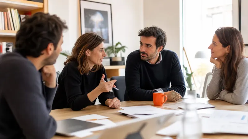 Empresários a planear a implementação