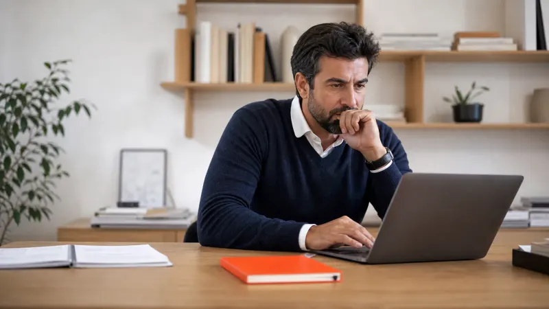Empresário a rever o atendimento
